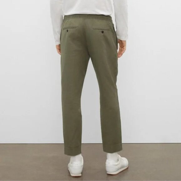 NWT Club Monaco | Men's Elasticated Linen Blend Trousers in Olive Green - Picture 2 of 16